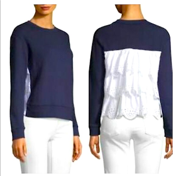 Joie “Devra" crew neck sweatshirt with ruffles - Picture 3 of 10